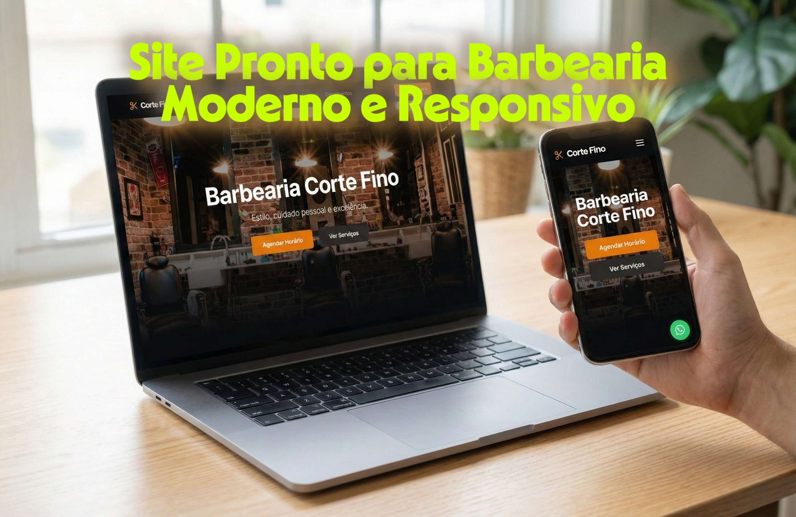 Site Pronto Para Barbearia Moderno E Responsivo