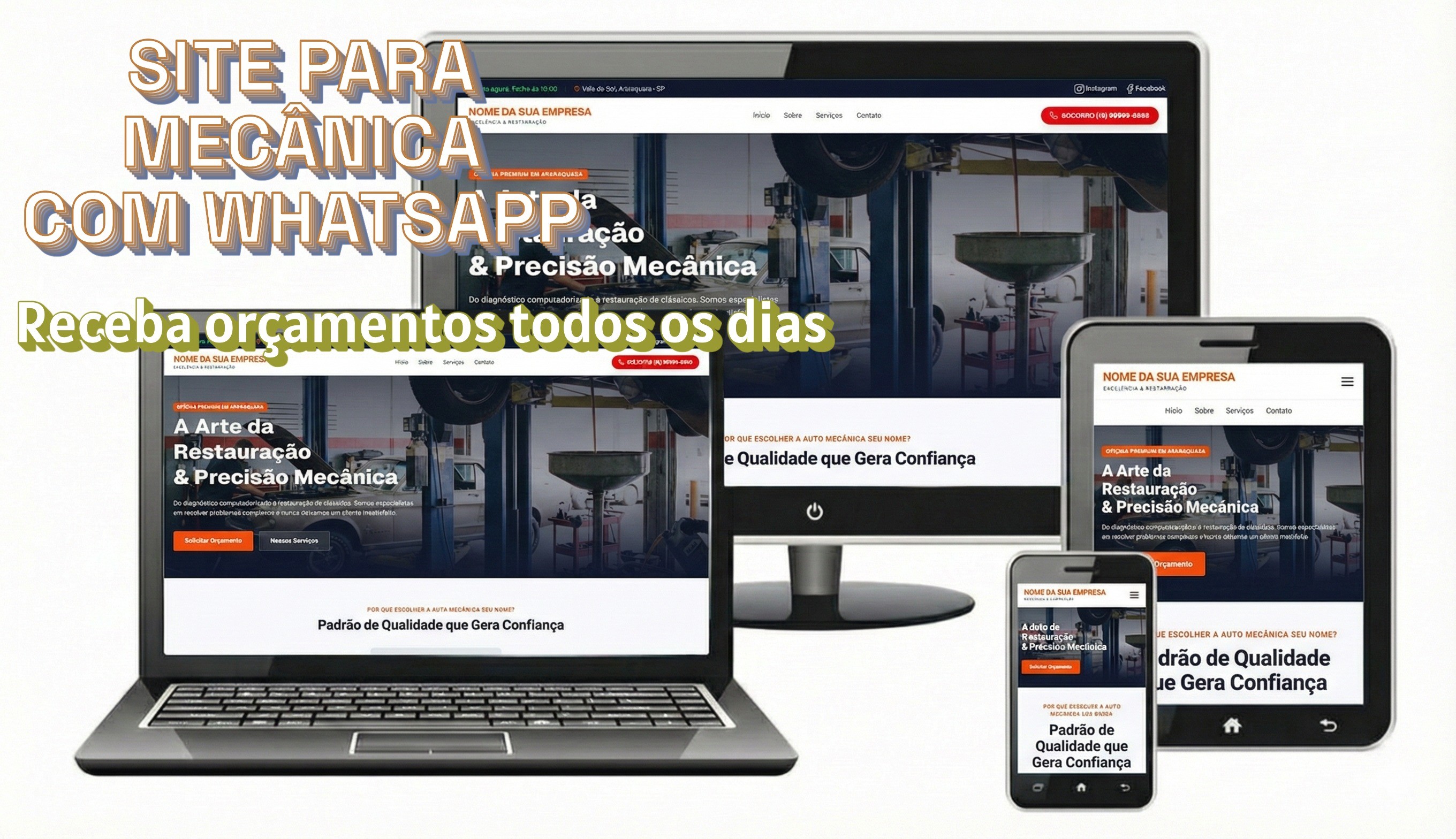 Site Profissional Para Oficina Mecânica Pronto E Responsivo